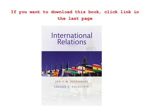 Free International Relations Textbook Pdf